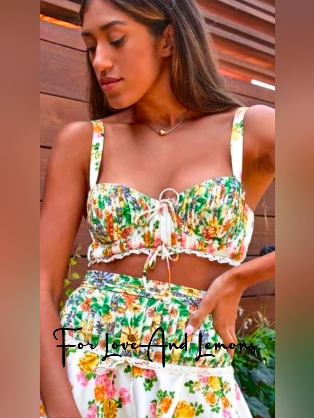 For Love And Lemons Rosalyn Marigold Crop